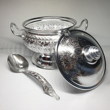 Load image into Gallery viewer, 2Pcs Bowl Pot Rice Soup &amp; Ladle Spoon Vintage Aluminum Curry Serving Thai Set