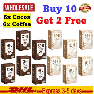SO U Coffee & Cocoa Drink Weight Control Speed Up Metabolism (Buy 10 Get 2 Free)