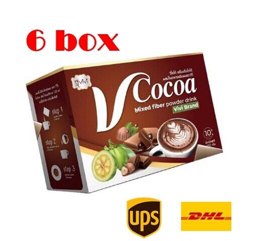 6X V Cocoa Mixed Powder Drink Fiber Diet Supplement Firming Slim fast Good Shape