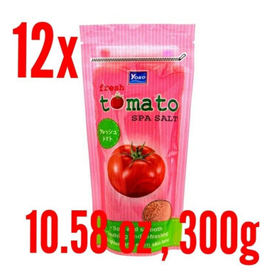 12 Bag Nourishing Whitening Skin Exfoliating Body Scrub Tomato SPA Salt 300g