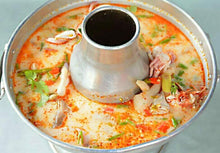 Load image into Gallery viewer, Tom Yum Kung Soup Hot Pot Style Charcoal Korean Thai Kitchen Aluminium Cookware
