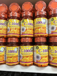 100 Pcs.AUTHENTIC ACORBIC VITAMIN C-1000 MG Radiant Skin Fast ship DHL express