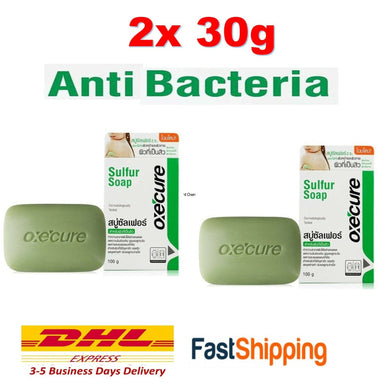 2x Acne Medicated Anti-Acne SkinTreatment OxeCure Sulfur Soap Reducing Body Odor
