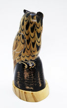 Load image into Gallery viewer, Owl Sculpture Water Buffalo Horn Carved 5&quot; Feng Shui Bird Decor Collectible Gift