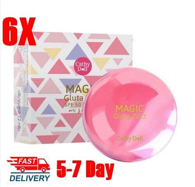 6X Face Powder Magic Glutathione SPF50 Whitening Oil Control No.21 Natural White
