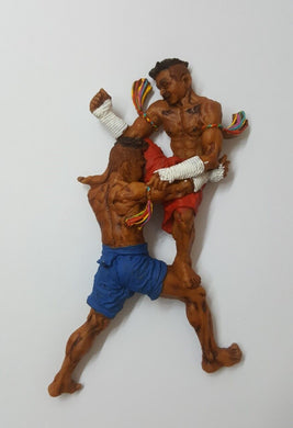 Muay Thai Boxing belt rope Tai-Kao Phra-Su-Main resin Magnet Hand Painted