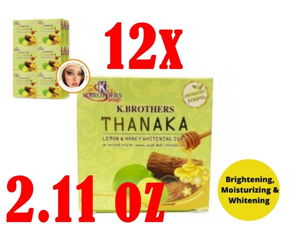 12x Skin CARE Thanaka Lemon Honey SOAP hyperpigmentation face body Nourishing