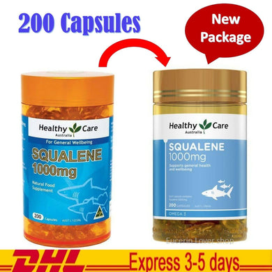 Healthy Care Squalene 1000 mg Natural Nutritional Supplement General Health Care