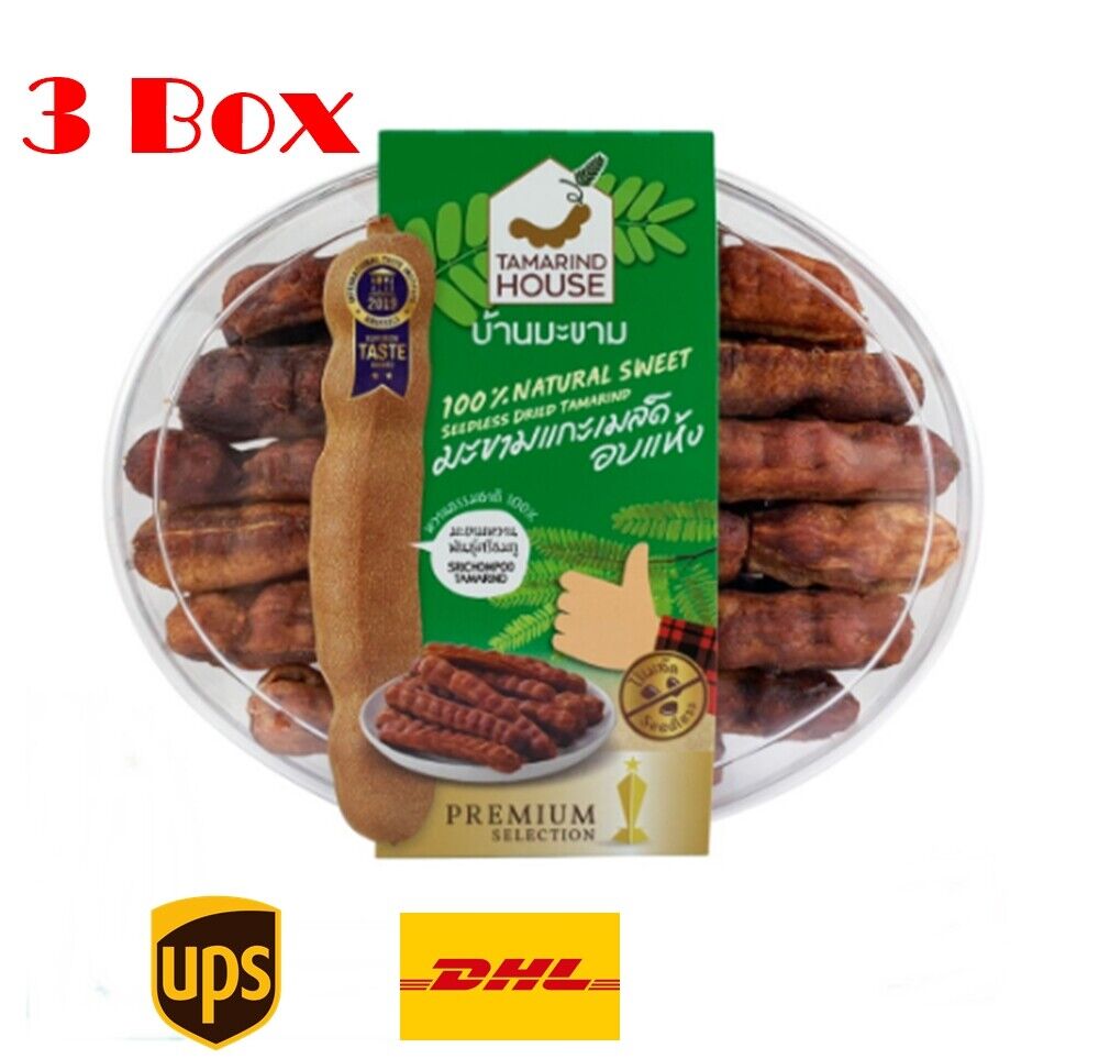 3x Tamarind 100%Sweet Seedless Dried Tamarind Candy Dried Fruit Product Thailand
