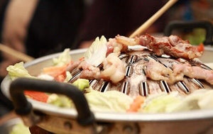 Thai Traditional Moo Kra Ta BBQ Grill Steak Topper Korean Hot Pot Aluminium Pan