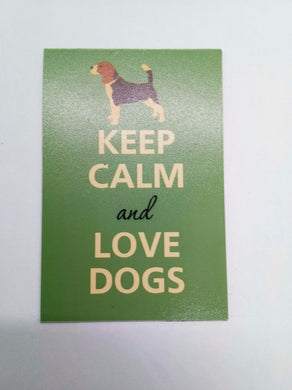 LOVE DOG GREEN funny joke pic Design Vintage Poster Magnet Fridge Collectible