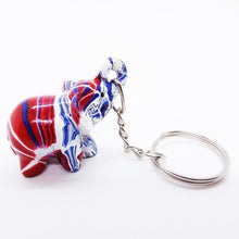 Load image into Gallery viewer, Team Little Elephant Keyring Resin Miniature Handmade Fancy Key Collectible Gift