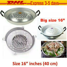 Load image into Gallery viewer, Set of Thai BBQ Grill Pan Stove Set Korean Mookata Hot Pot Aluminum Fast ship