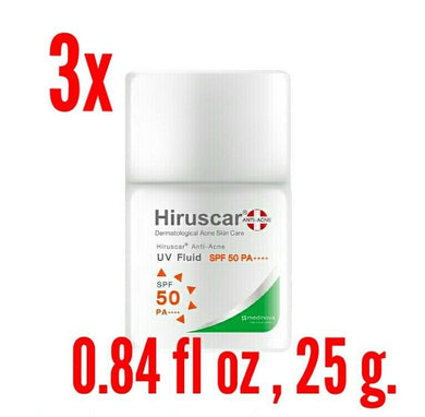 3x Anti Acne UV Fluid SPF50 / PA ++++ Sun Protection UVA / UVB Sunscreen Cream