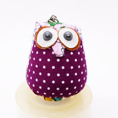Owl Keyring V.7 Hand Sewing Doll Charm Cute Keychain Animal Lover Vintage Gift