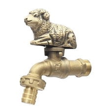 Load image into Gallery viewer, Brass Garden Faucet Tap Water Sheep Kitchen Handle Spigot Outdoor Yard Vintage