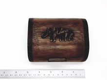 Load image into Gallery viewer, Elephant twin Box Wood chest Hand Craft weave shaped wicker 3D attractive gift