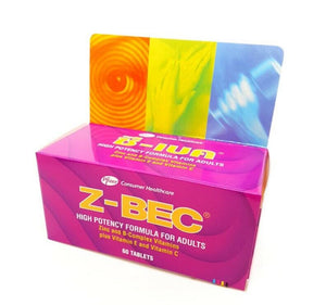 2x Z-BEC Multi Vitamins Mineral B-Complex High Potency Formula Adults 60 Tablets