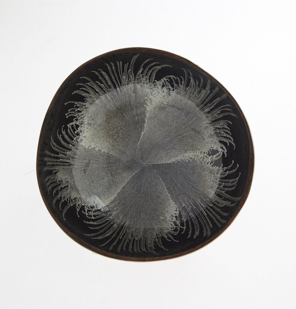 Coconut Shell Bowl Accessory Holder Handmade Beach Home Decor Carved Painted Art