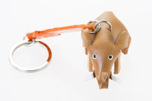 Load image into Gallery viewer, Handmade Leather keyring Elephant idea animals charm cute pets keychain gifts