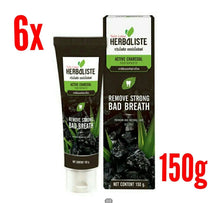 Load image into Gallery viewer, 6x Active Charcoal Herbal Herbaliste Toothpaste Oral Care Reduce cigarette smell
