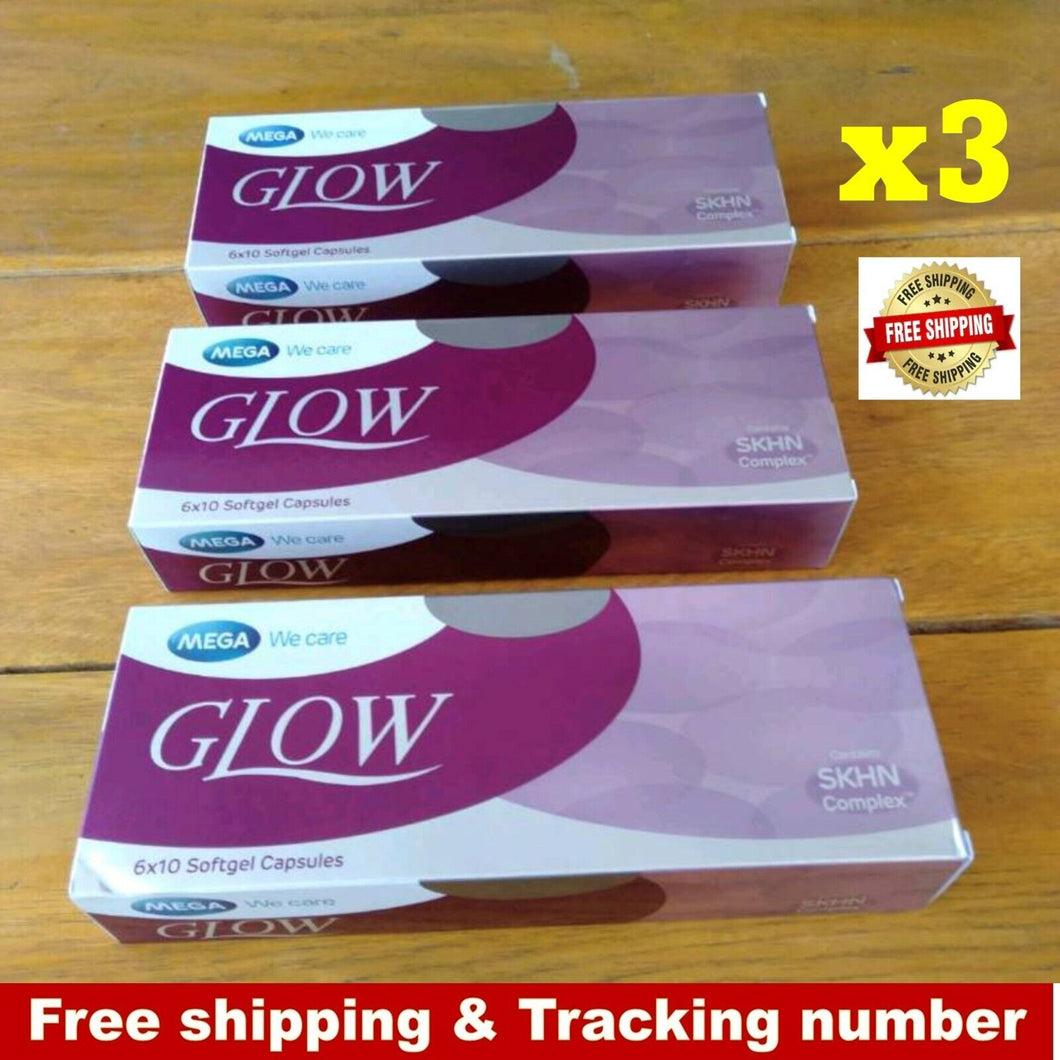 3x60 caps Mega We Care Glow Skincare Pinkish Collagen Beautiful Aura Smooth Skin