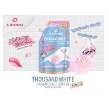 Load image into Gallery viewer, 24x Whitening Skin Glutathione + Vitamin B3 White Sugar Salt Scrub Rose &amp; Sakura