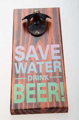 Bottle Opener Beer Wood Board Wall Mount Decor Vintage Collectible Quotations