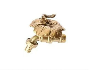 Brass Garden Faucet Tap Water Hibiscus Kitchen Handle Spigot Outdoor Yard