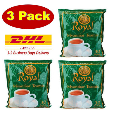 3 Pack Burmese Teamix Royal Myanmar Tea Milk 3 In 1 30 sachets Halal