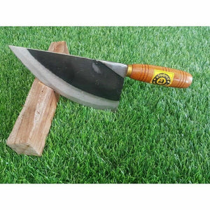 Cleaver Butcher Chef Knife Wood Handle Meat Chopper Thai Style Steel Kitchen