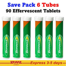 Load image into Gallery viewer, 6x Berocca Performance Tube of 15 Effervescent Tablets Orange Flavor DHL ship