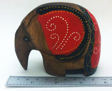 Load image into Gallery viewer, Elephant Mom &amp; Baby Ver.2 Wood Carved Doll Figurine Animal Collectibles Decor