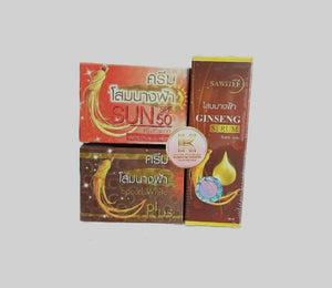 6 Set Ginseng Night Cream + Sunscreen SPF50 SERUM Reduce Wrinkles Dark Spots 20g