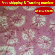 Load image into Gallery viewer, Mulberry Paper Handmade Natural Tie Dyed Card Art Craft A4 (10 Sheets / Pack)