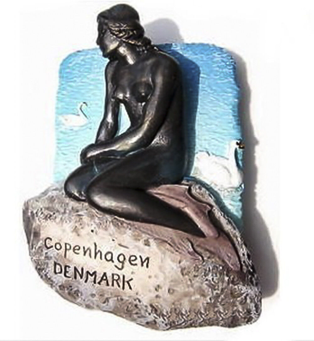 Little Mermaid Copenhagen Denmark Danish 3D Resin TOY Fridge Magnet