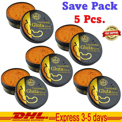 5x Tamarind Gluta Herbal Scrub The Queen Bright Remove Old Skin Tumaric Tanaka
