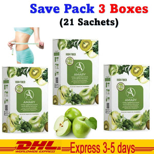 3x AMARY FIBER Detox Weight Loss Dietary Supplement Weight Control Slimming Burn
