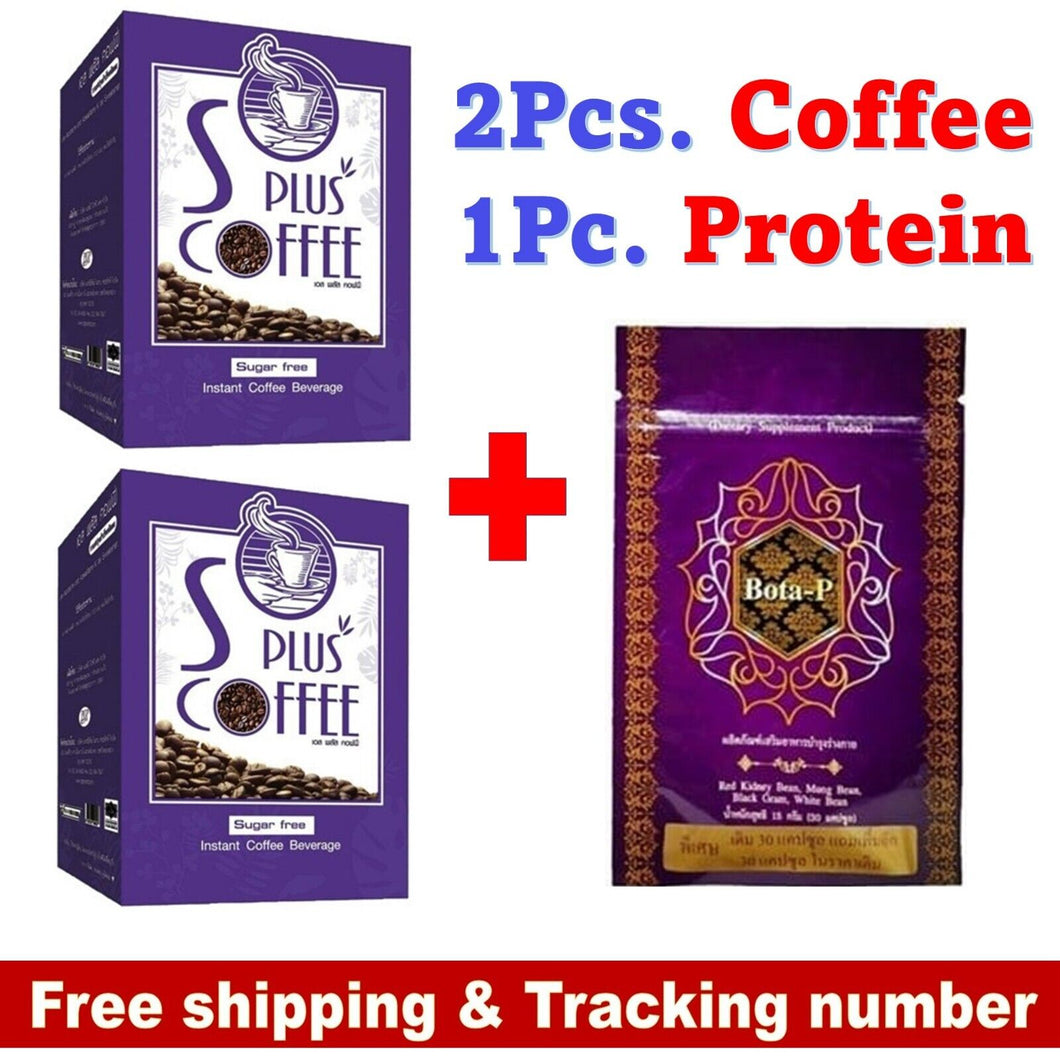 3x BOTA P Protein Mixed Pea & S Plus Coffee Slim Accelerate Burn Weight Manageme