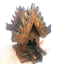 Load image into Gallery viewer, Small House Spirit Thai Teak Wood Altar Shrine Buddha Temple Handmade Buddhist