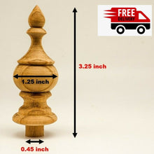 Load image into Gallery viewer, Set 8x 3.25&quot;Teak Wood Finials Replacement for Bed Clock Curtain Rail furniture