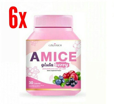 6x Gluta Berry Nourish Face Skin Tighten Pores Reduce Acne Whitening Anti-Aging