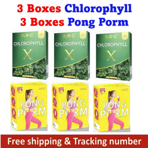 3 Set MINE Chlorophyll X & Pongporm Mymint Dietary Detox Drink Weight Control