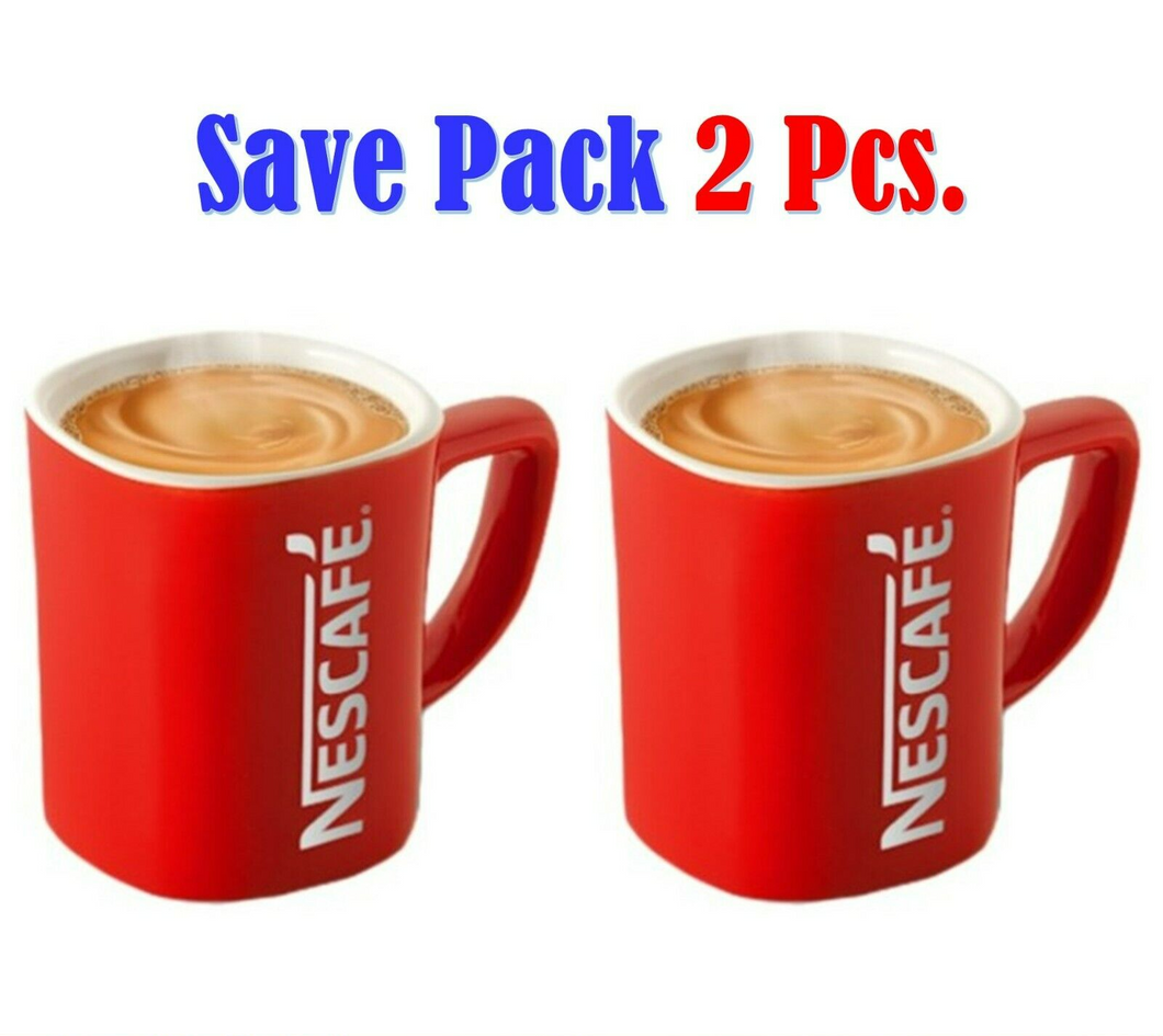 2x Nescafe Red Cup Coffee Mug Collectibles Tea Drink Decor Classic Gift Kitchen