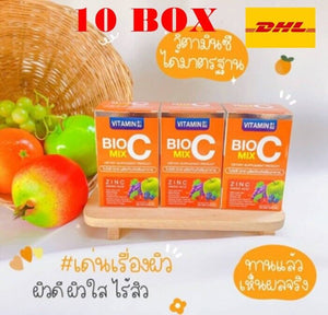10 BOX BIO C MIX Vitamin C 1000mg Skin Lightening Body Anti-Aging Antioxidant