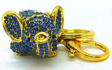 Load image into Gallery viewer, Diamond Elephant Pendant Gold Keychain Backpack Accessory Animal Keyring Gift