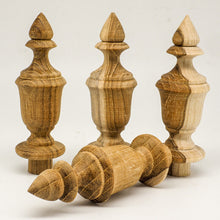 Load image into Gallery viewer, 4Pcs TEAK WOOD FINIALS Antique Furniture Home DIY decor Project Dia 1 inch