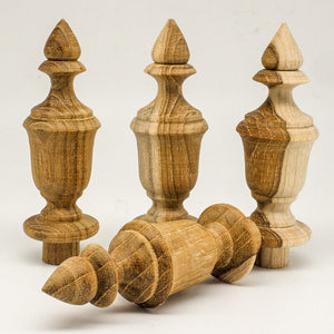 4Pcs TEAK WOOD FINIALS Antique Furniture Home DIY decor Project Dia 1 inch