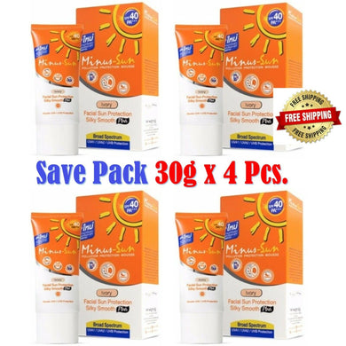 4x Minus Sun IVORY Facial Sun Protection SPF40 PA+++ Silky Smooth Plus Free ship