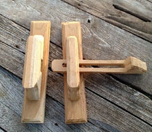 Load image into Gallery viewer, 2Set Wooden Door Locks Bolts Handles Teak Thai Handmade Antique Home Decor